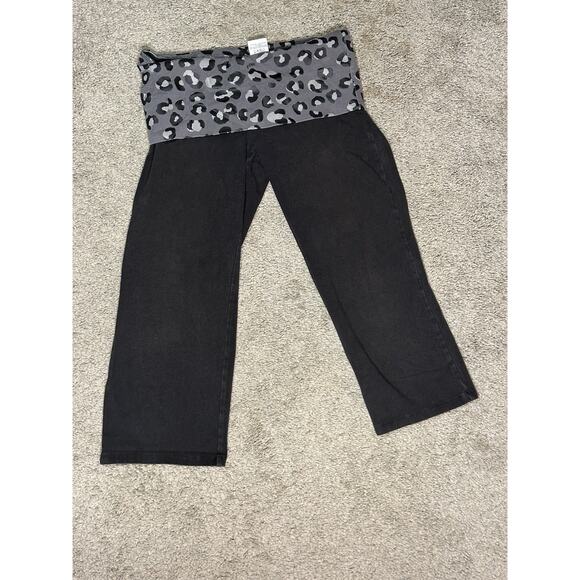 Victoria's Secret Pink Y2K Foldover Sequin Cropped Leopard Print Leggings SZ S - Picture 4 of 8